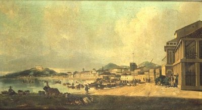 マカオの景色 作： George Chinnery