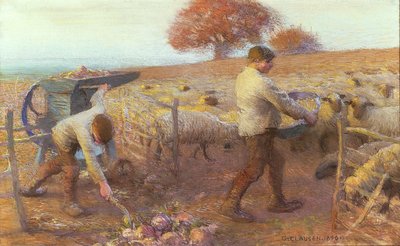 夕方の羊飼い 作： George Clausen