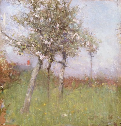 リンゴの花、1885 年。 作： George Clausen