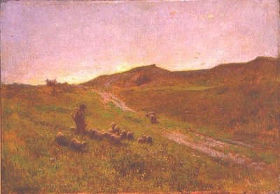 ムーアランドの夕べ」（油彩・キャンバス 作： George Clausen