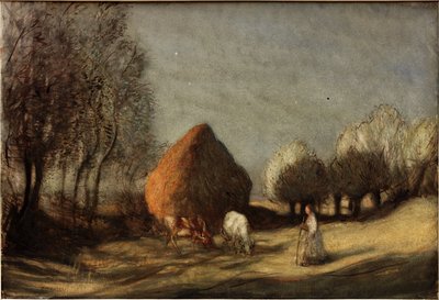 ヘイフィールド、ウィディントン、1893年頃（水彩画、グワッシュ、インク） 作： George Clausen
