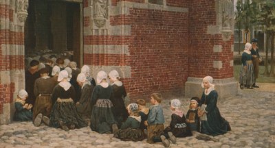 オランダのザイダーゼーにある漁村の大ミサ、1876年、1930年。 作： George Clausen