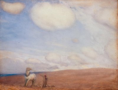 ダウンズを耕す 作： George Clausen