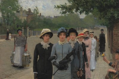 女子学生 作： George Clausen