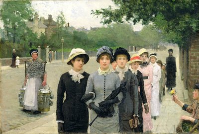 女子学生、1880 作： George Clausen