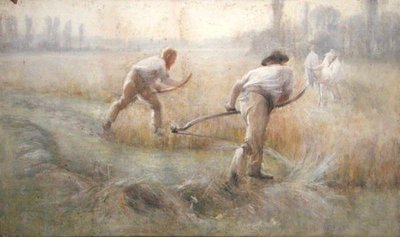 サイシング（水彩・紙） 作： George Clausen