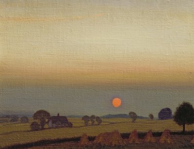 日没、1920年頃 作： George Clausen