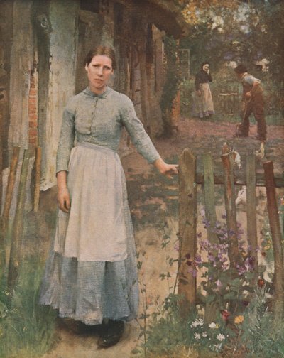 門の少女、1889年、c1930。 作： George Clausen