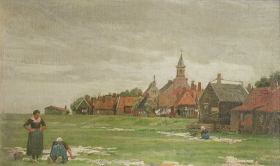 ウォッシャーウーメン、オランダ、1876年（板） 作： George Clausen