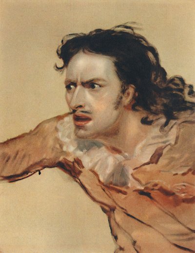 ジャイルズ卿が古い借金を支払うための新しい方法で働きかけるエドマンド・キーン、c1816、1948。 作： George Clint