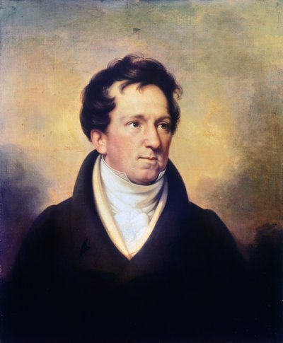 チャールズ・マシューズ (1776-1835) の肖像画、イギリスの俳優、劇場支配人、ジョージ・クリント (1770-1854) 作、キャンバスに油彩 作： George Clint