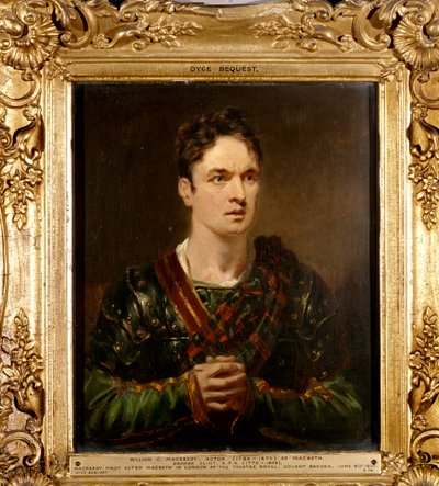 マクベスとしてのウィリアム・マクレディ、1820年頃 作： George Clint