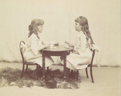 フランシスとエセル・ド・フォレスト、ロバート・デ・フォレストの娘、カリフォルニア州。 1890年。 作： George Collins Cox