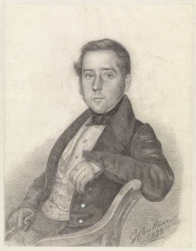 座っている紳士の肖像 作： George Coutteau