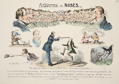 鼻の章、パブ。 1834（手描きの彫刻） 作： George Cruikshank