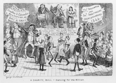 チャリティ・ボール、ダンシング・フォー・ザ・ミリオン(彫刻) 作： George Cruikshank