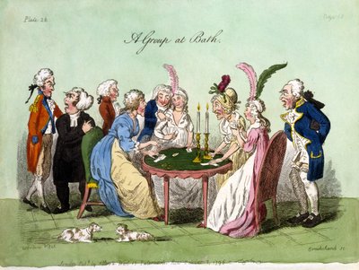 バースのグループ、1796年（手塗りのアクアチント） 作： George Cruikshank