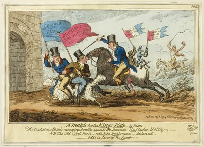 キングス・プレート・バイ・ハックスの試合 作： George Cruikshank