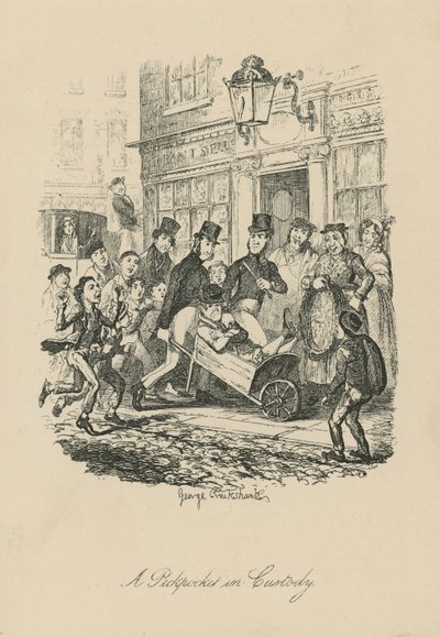 拘留中のスリ 作： George Cruikshank