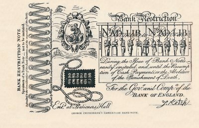 風刺紙幣：犯罪、罰および抗議、1819 1894 作： George Cruikshank