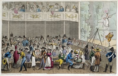 カフェ・ドゥ・ラ・ペでのアクロバットショー - デイビッド・ケアリー著『Life in Paris』（ロンドン）より 作： George Cruikshank
