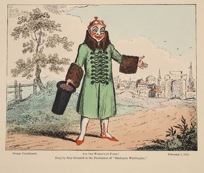 All Worlds in Paris !, pub。 1815（手描きの彫刻） 作： George Cruikshank