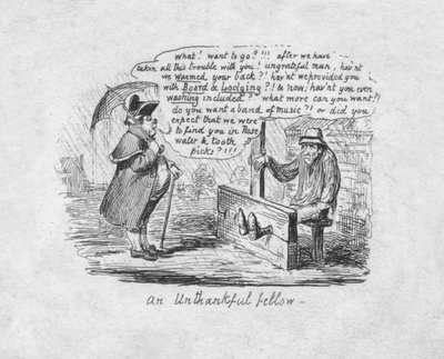 不幸なフェロー、1829 作： George Cruikshank