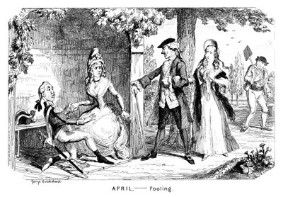 4月-浮気、c1839。 作： George Cruikshank