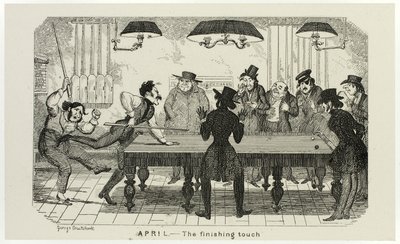 4月 - ジョージ・クルイックシャンクのスチール・エッチングから『コミック・アルマナック』への仕上げ：1835-1853 作： George Cruikshank