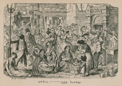 4月-低い日曜日 作： George Cruikshank