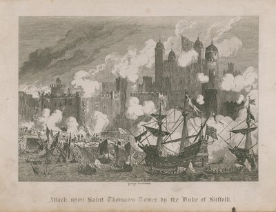サフォーク公爵によるセントトーマスタワーへの攻撃 作： George Cruikshank