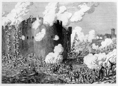 ギルフォードダドリー卿による真鍮の台紙への攻撃、1554年1840年 作： George Cruikshank