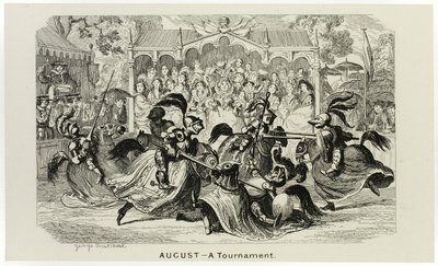 8月 ジョージ・クルイックシャンクのスチール・エッチングから『コミック・アルマナック』へのトーナメント：1835-1853 作： George Cruikshank