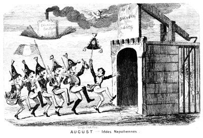 8月-19世紀イデナポリエンヌ。 作： George Cruikshank
