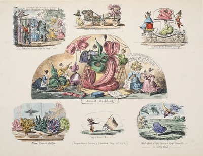 ボンネットビル、パブ。 1828（手書きの彫刻） 作： George Cruikshank