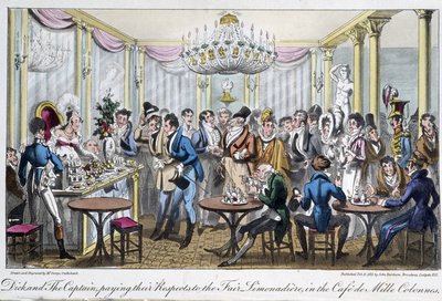 カフェ・デ・ミルズのコラム - デイビッド・ケアリー著「パリの生活」（ロンドン）にて 作： George Cruikshank