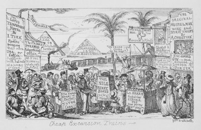 廉価な周遊列車、つまりマス・ツーリズムの未来を想像してみた(エングレービング) 作： George Cruikshank