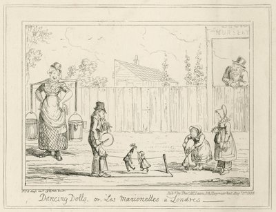 踊る人形やLes Marionettes a Londres 作： George Cruikshank