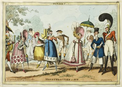 1818年のダンディまたは怪物 作： George Cruikshank