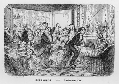 12月、クリスマスイブ（刻印 作： George Cruikshank