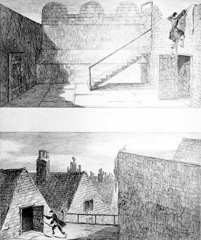 1839年に公開されたWHエインズワースの「ジャックシェパード」のエスケープNo. 3 作： George Cruikshank