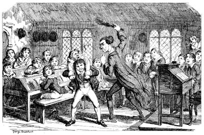 「2 月 - カッティング ウェザー」、1839 年 作： George Cruikshank