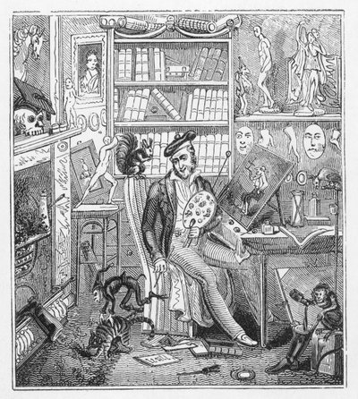 Cruikshank at Home』の表紙イラスト（エングレービング 作： George Cruikshank