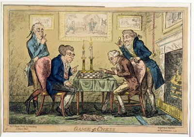 チェスのゲーム、H。ハンフリー、ロンドン（色のエッチング）によって公開 作： George Cruikshank