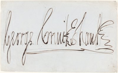 ジョージ・クルックシャンク (装飾サイン) 作： George Cruikshank