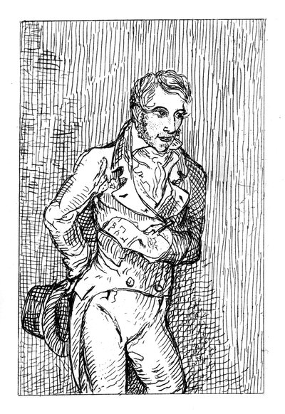 George Cruikshank 1792-1878、イギリスの風刺漫画家、挿絵家、1811年。 作： George Cruikshank