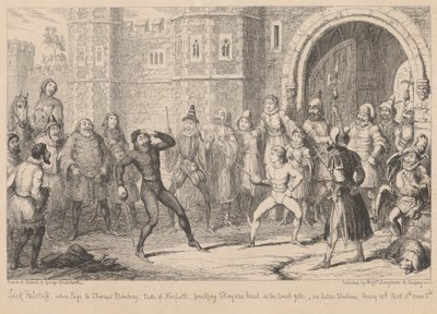 グロスターシャー。 浅瀬の家の前: 「ヘンリー四世 パート II」、第 3 幕、第 2 場 作： George Cruikshank