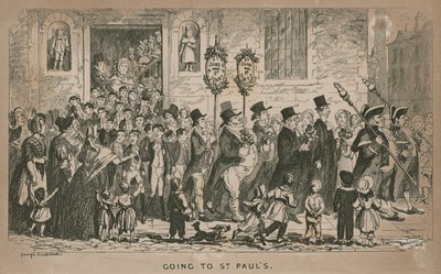 セントポール大聖堂、ロンドンに行く 作： George Cruikshank
