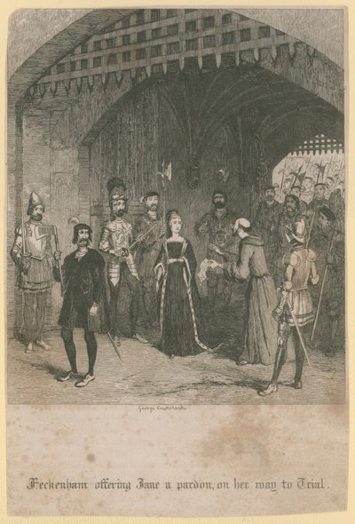 ジェーンに恩赦を与えるヘッケンハム 作： George Cruikshank