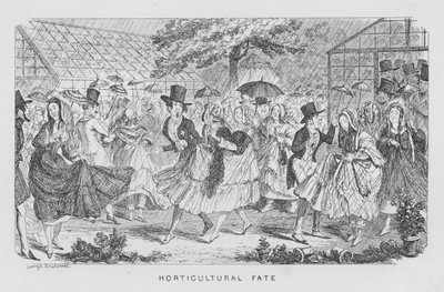 園芸の運命、すなわち、祭日で雨が降る 作： George Cruikshank